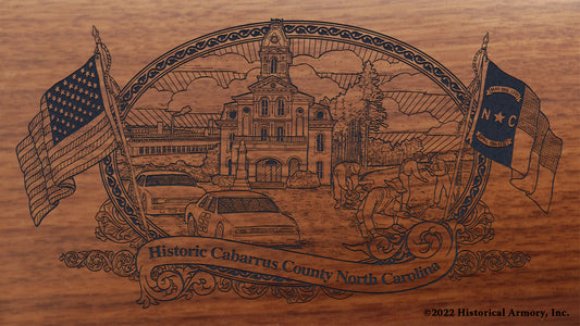Cabarrus County North Carolina Engraved Rifle Buttstock