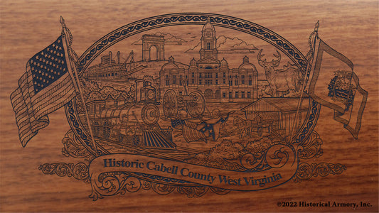 Cabell County West Virginia Engraved Rifle Buttstock