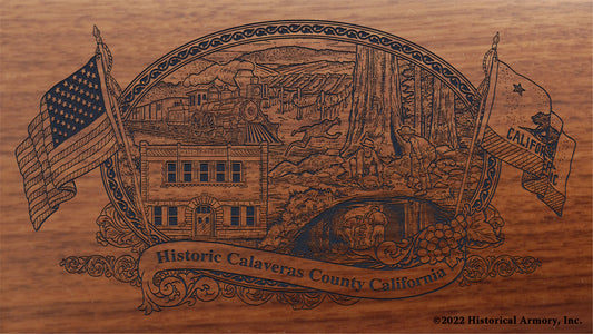 Calaveras County California Engraved Rifle Buttstock