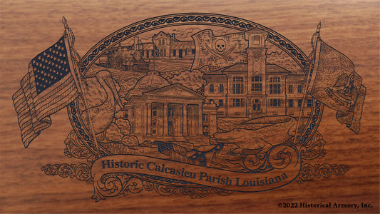Calcasieu Parish Louisiana Engraved Rifle Buttstock