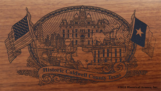 Engraved artwork | History of Caldwell County Texas | Historical Armory