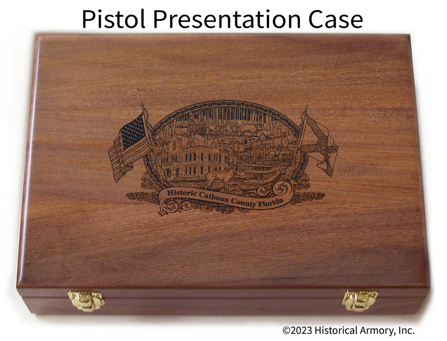 Calhoun County Florida Engraved .45 Auto Ruger 1911 Presentation Case