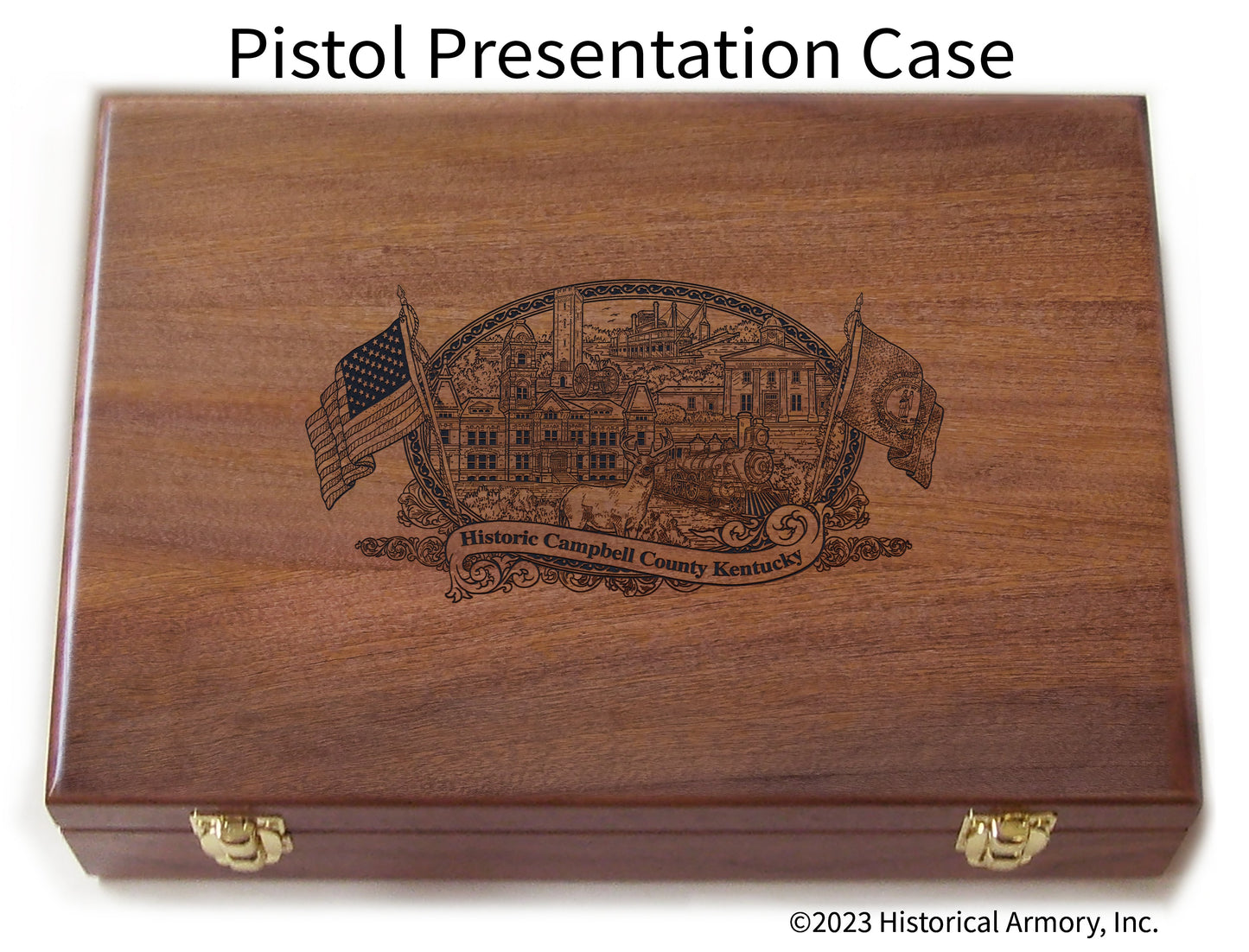 Campbell County Kentucky Engraved .45 Auto Ruger 1911 Presentation Case