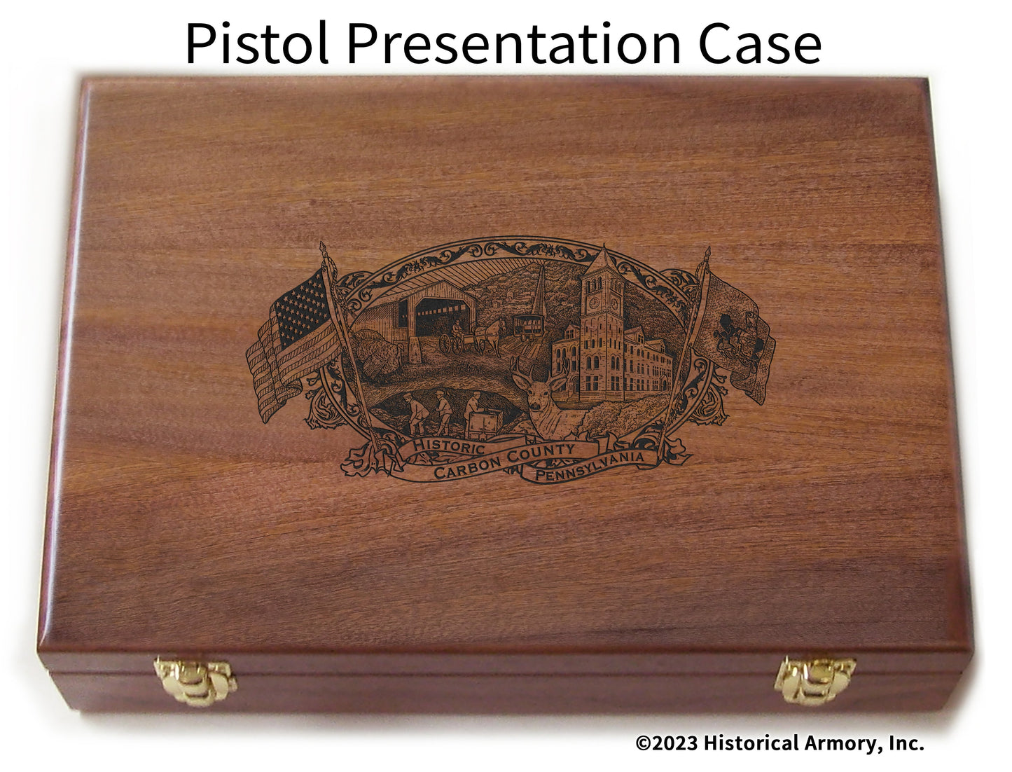 Carbon County Pennsylvania Engraved .45 Auto Ruger 1911 Presentation Case
