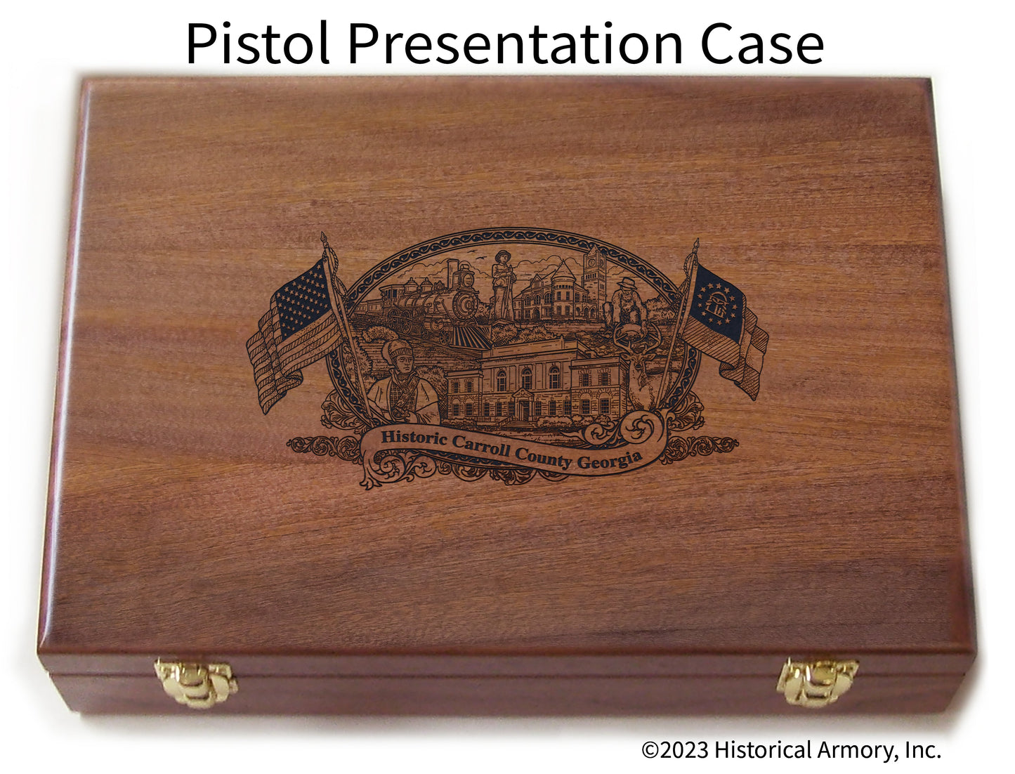 Carroll County Georgia Engraved .45 Auto Ruger 1911 Presentation Case