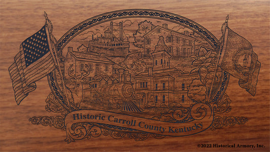 Carroll County Kentucky Engraved Rifle Buttstock