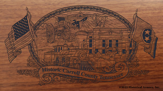 Carroll County Tennessee Engraved Rifle Buttstock