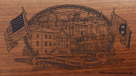 Carter County Tennessee Engraved Rifle Buttstock