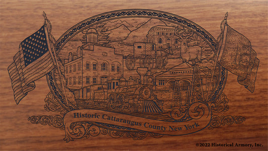 Cattaraugus County New York Engraved Rifle Buttstock