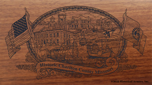 Chariton County Missouri Engraved Rifle Buttstock
