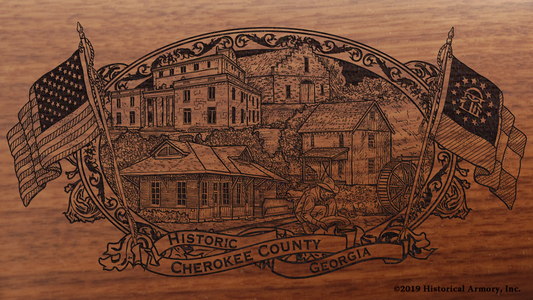 Cherokee County Georgia Engraved Rifle