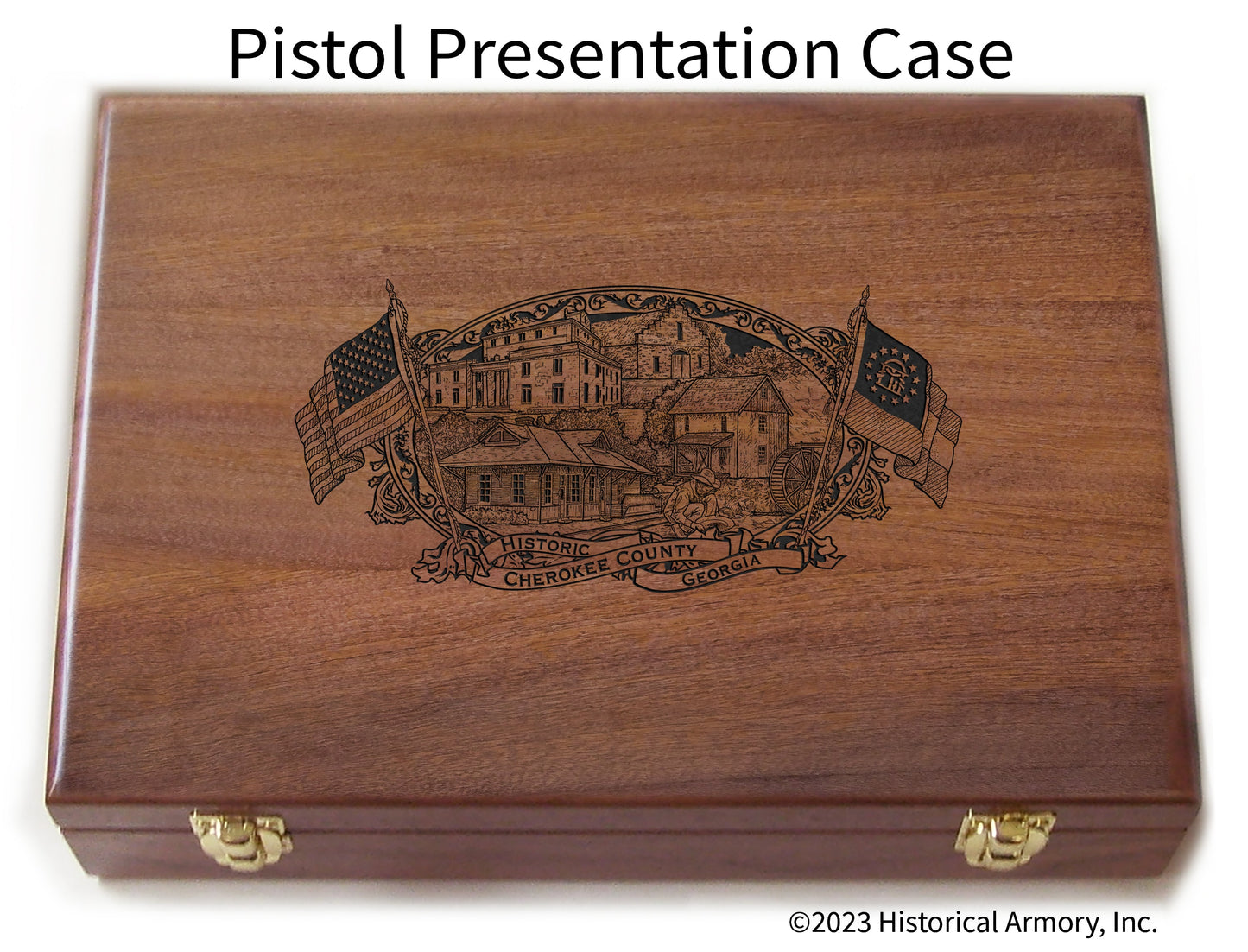 Cherokee County Georgia Engraved .45 Auto Ruger 1911 Presentation Case