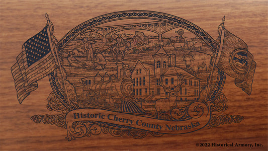 Cherry County Nebraska Engraved Rifle Buttstock