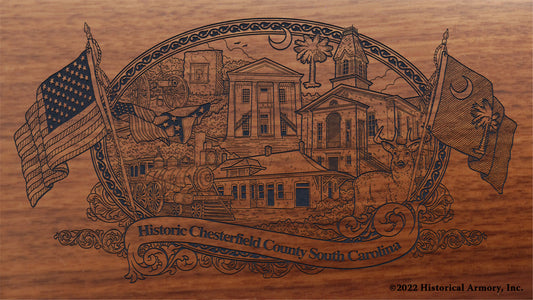 Chesterfield County South Carolina Engraved Rifle Buttstock