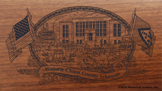 Chicot County Arkansas Engraved Rifle Buttstock