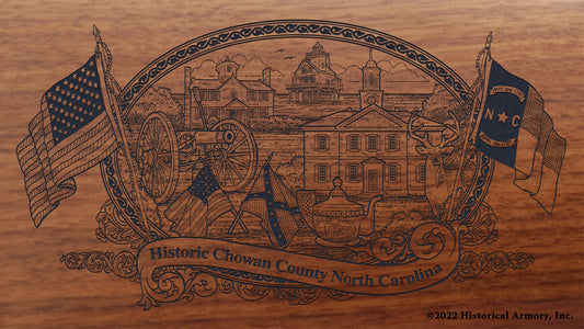 Chowan County North Carolina Engraved Rifle Buttstock