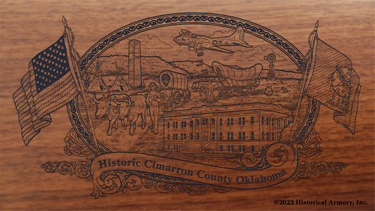 Cimarron County Oklahoma Engraved Rifle Buttstock