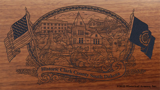 Clark County South Dakota Engraved Rifle Buttstock