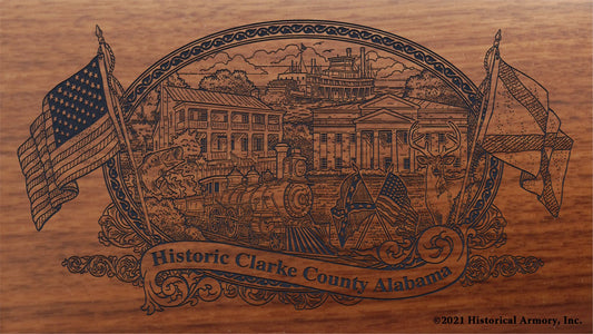 Engraved artwork | History of Clarke County Alabama | Historical Armory