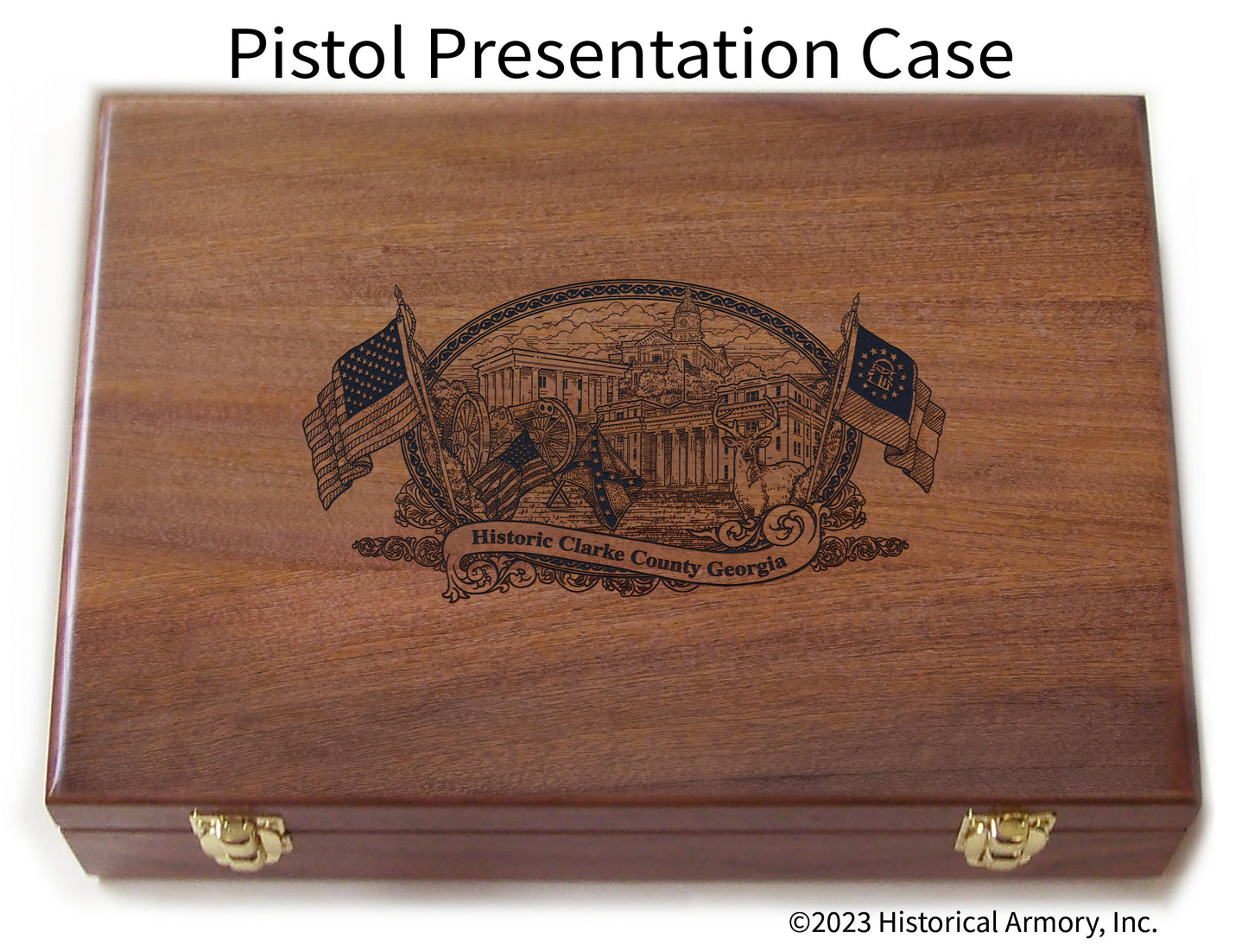 Clarke County Georgia Engraved .45 Auto Ruger 1911 Presentation Case