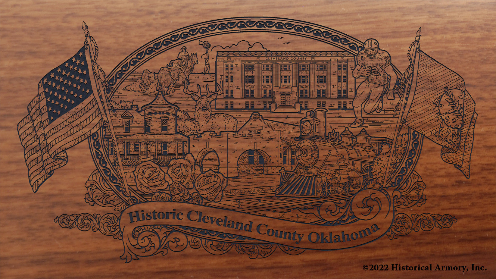 Cleveland County Oklahoma Engraved Rifle – Historical Armory