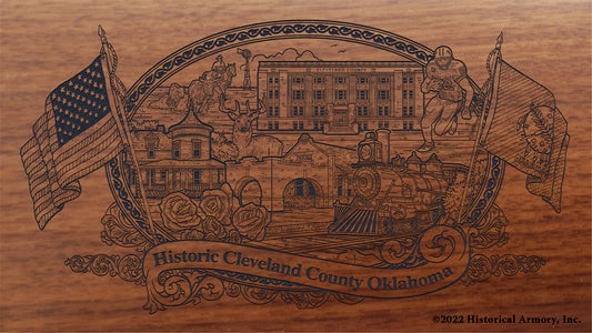 Cleveland County Oklahoma Engraved Rifle Buttstock
