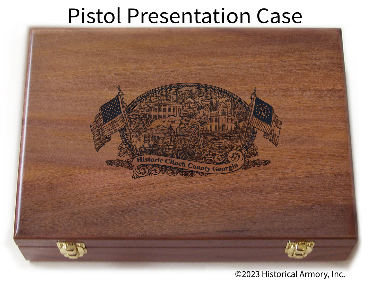 Clinch County Georgia Engraved .45 Auto Ruger 1911 Presentation Case