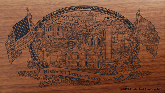 Clinton County New York Engraved Rifle Buttstock