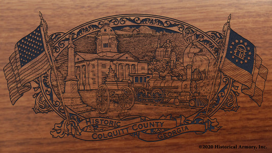 Colquitt County Georgia Engraved Rifle Buttstock