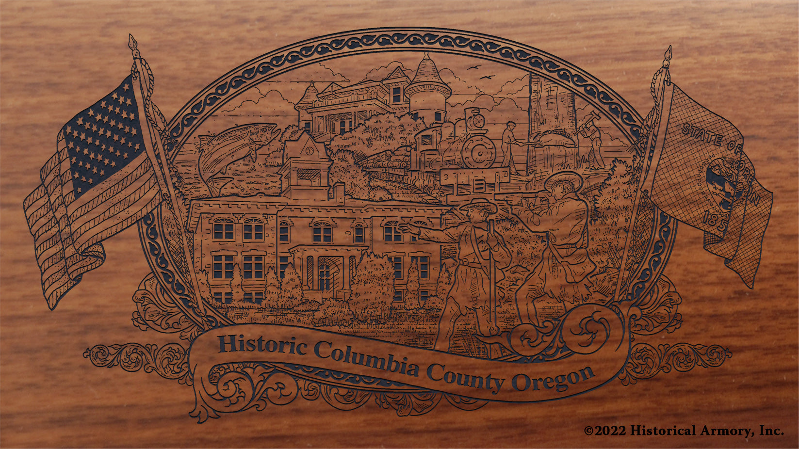 Columbia County Oregon Engraved Rifle – Historical Armory