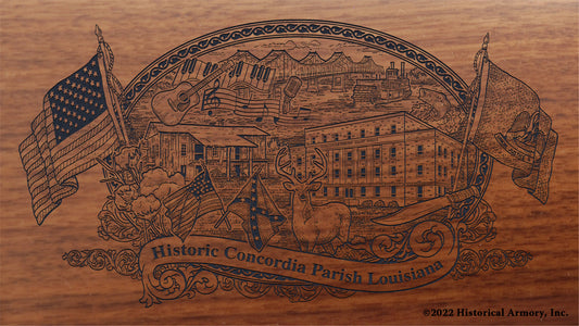 Concordia Parish Louisiana Engraved Rifle Buttstock