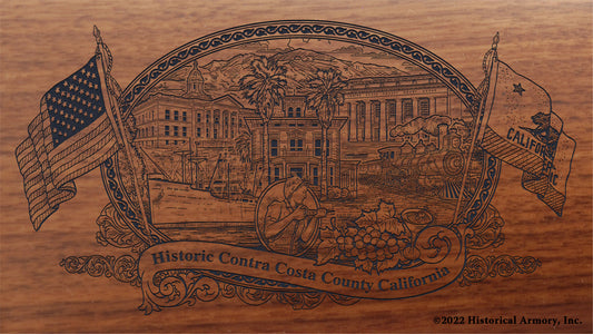 Contra Costa County California Engraved Rifle Buttstock