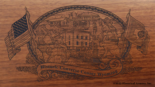 Converse County Wyoming Engraved Rifle Buttstock