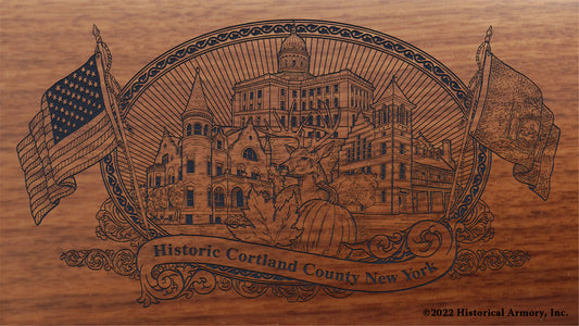 Cortland County New York Engraved Rifle Buttstock