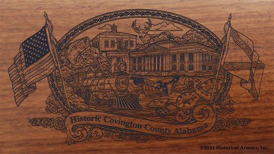 Engraved artwork | History of Covington County Alabama | Historical Armory