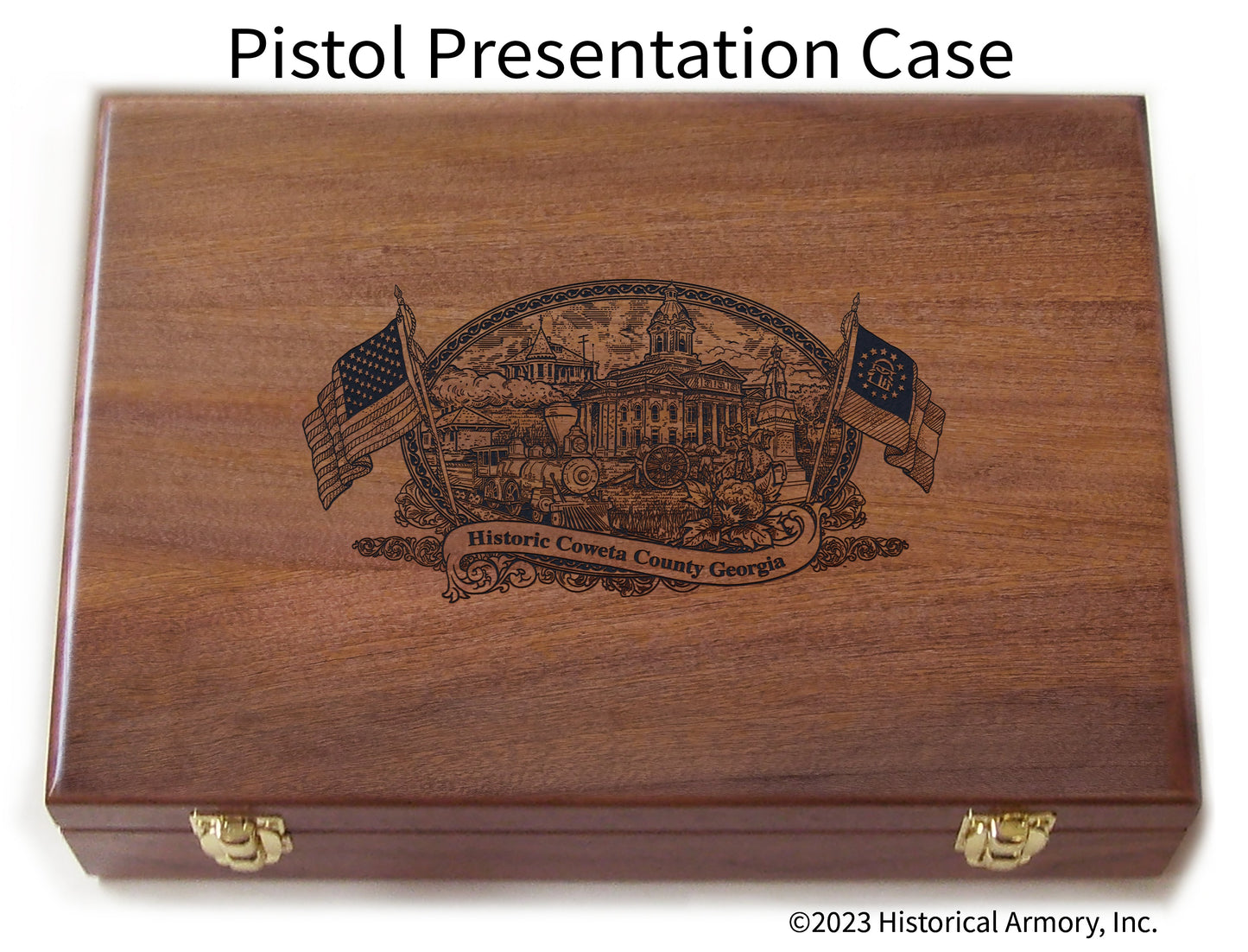 Coweta County Georgia Engraved .45 Auto Ruger 1911 Presentation Case