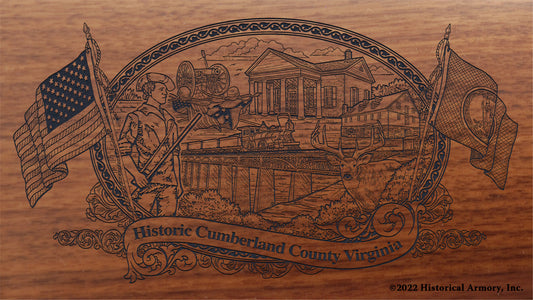 Cumberland County Virginia Engraved Rifle Buttstock