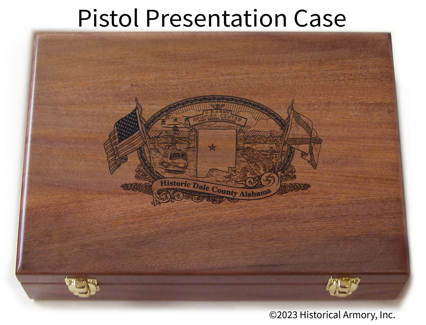 Dale County Alabama Engraved .45 Auto Ruger 1911 Presentation Case