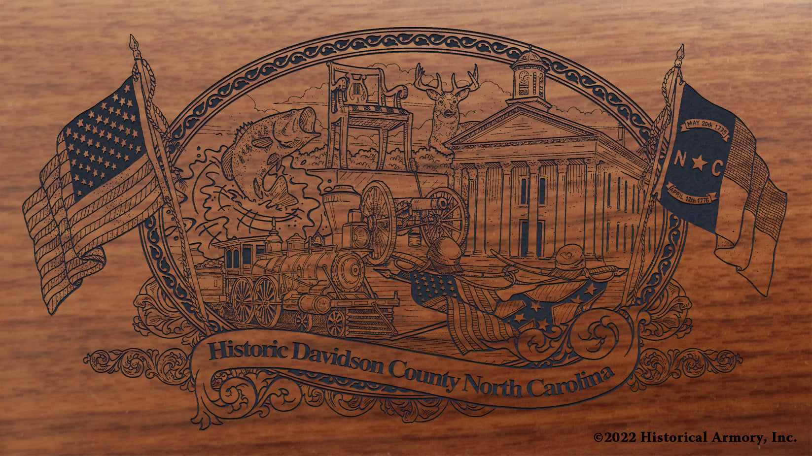 Davidson County North Carolina Engraved Rifle – Historical Armory
