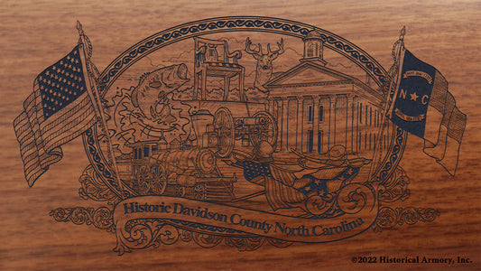 Davidson County North Carolina Engraved Rifle Buttstock