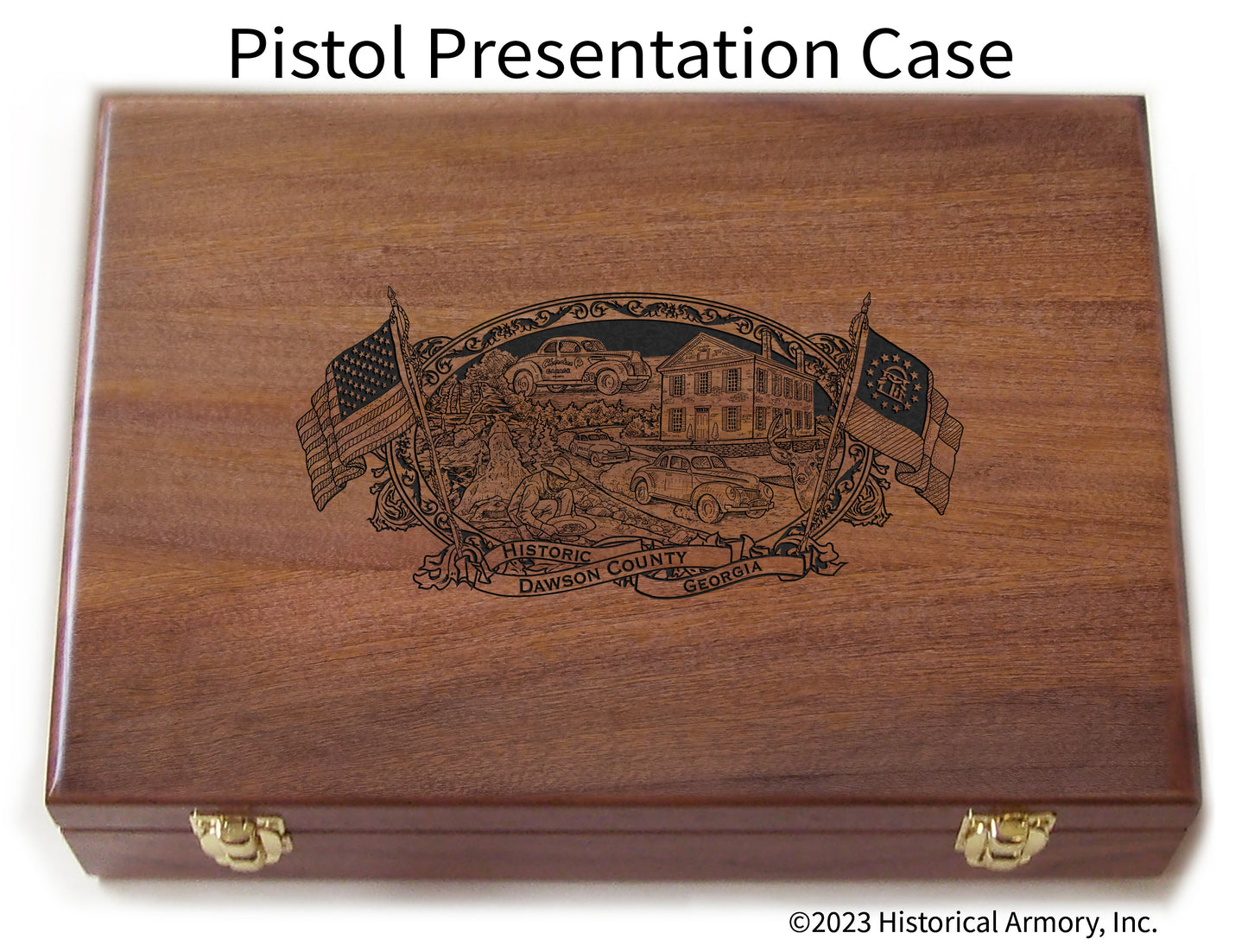Dawson County Georgia Engraved .45 Auto Ruger 1911 Presentation Case