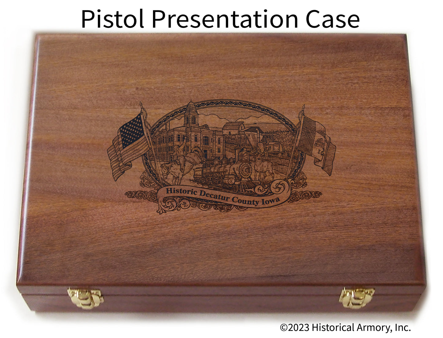 Decatur County Iowa Engraved .45 Auto Ruger 1911 Presentation Case