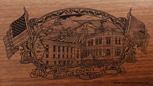 Decatur County Kansas Engraved Rifle