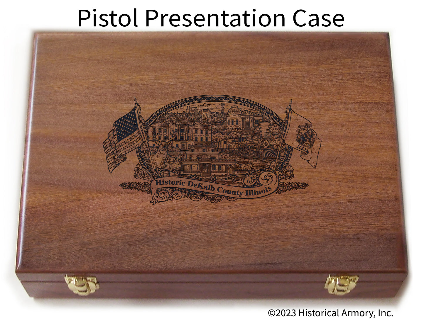 DeKalb County Illinois Engraved .45 Auto Ruger 1911 Presentation Case