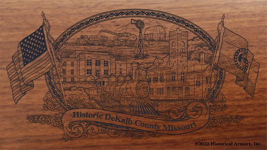 DeKalb County Missouri Engraved Rifle Buttstock