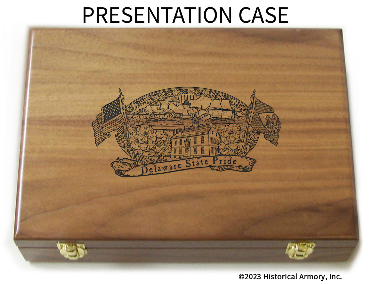 Delaware State Pride Limited Edition Engraved 1911 Presentation Case