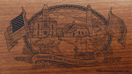 Door County Wisconsin Engraved Rifle Buttstock