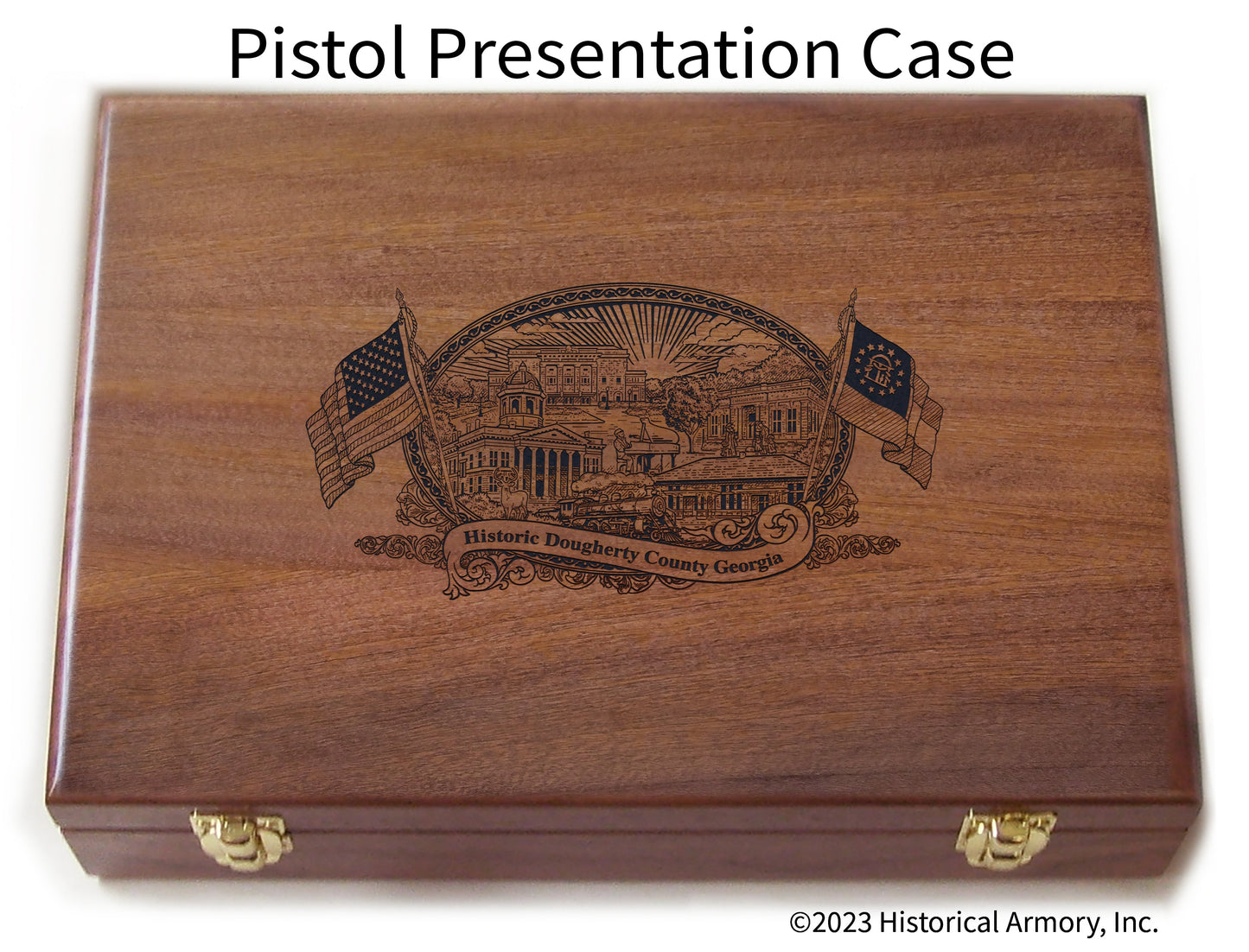 Dougherty County Georgia Engraved .45 Auto Ruger 1911 Presentation Case