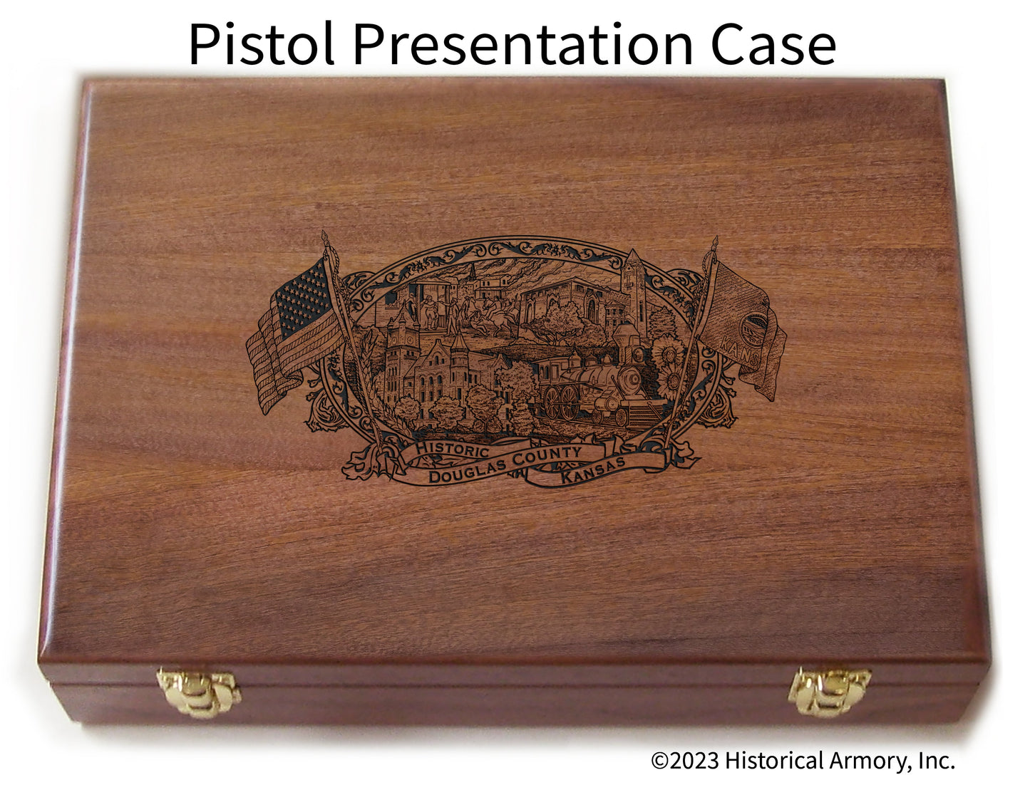 Douglas County Kansas Engraved .45 Auto Ruger 1911 Presentation Case