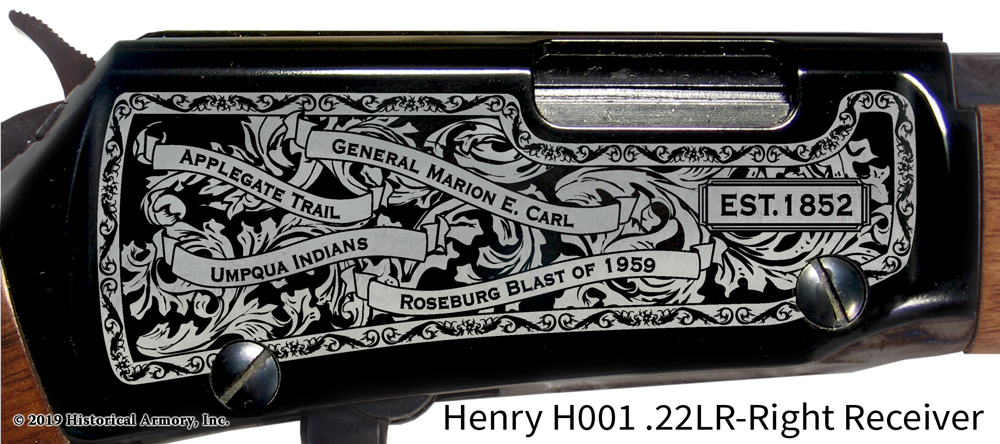 Douglas County Oregon Engraved Rifle